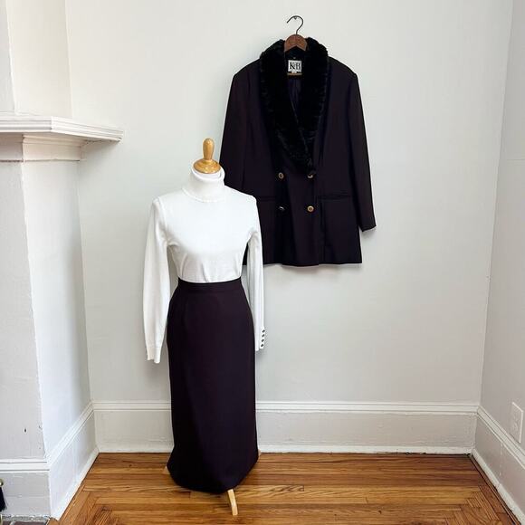 Stella Louise for KB Burgundy 2 Piece Skirt and Blazer Jacket Suit Set Women 16 - Picture 2 of 15